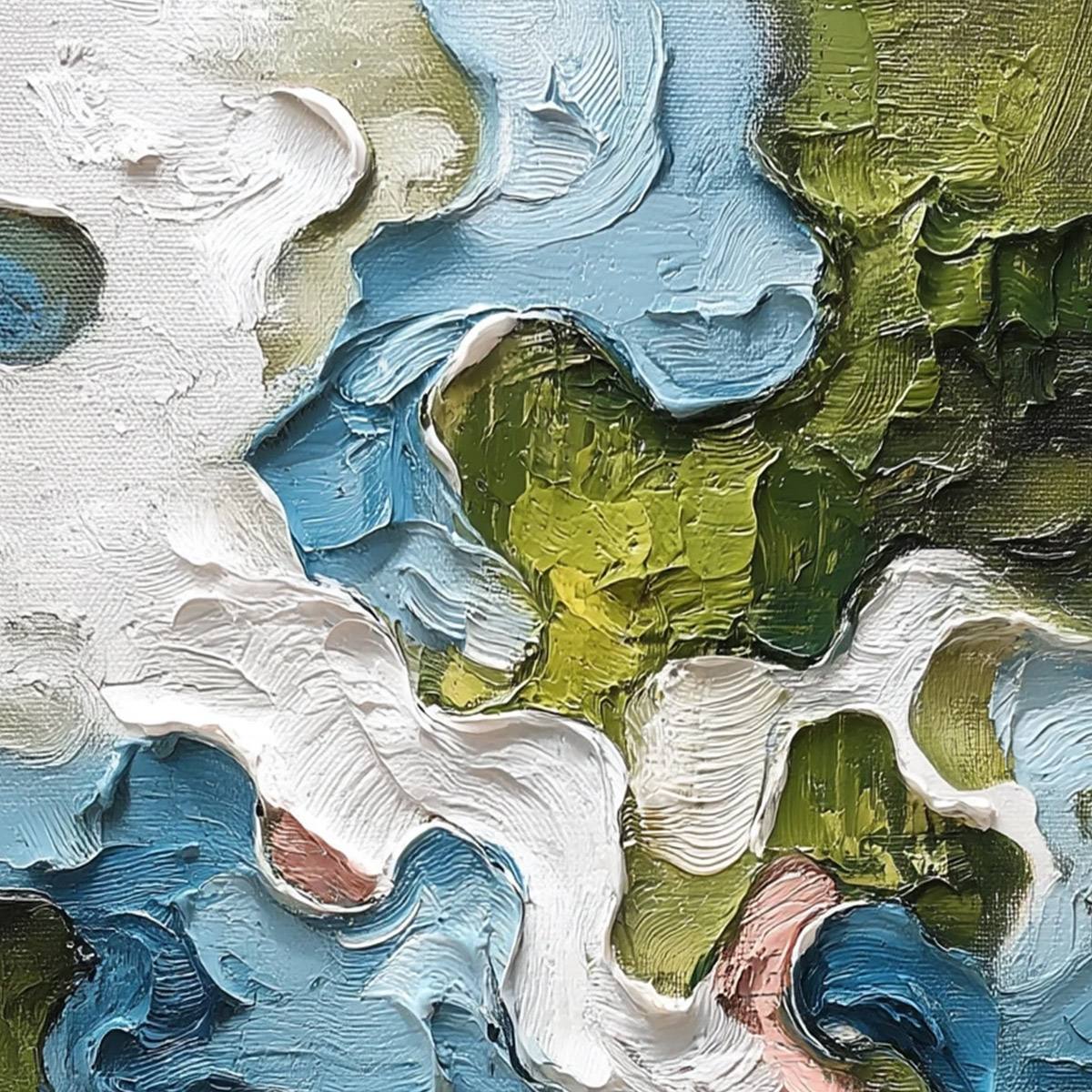 AERIALIS: Heavy Texture Abstract Landscape Oil Painting