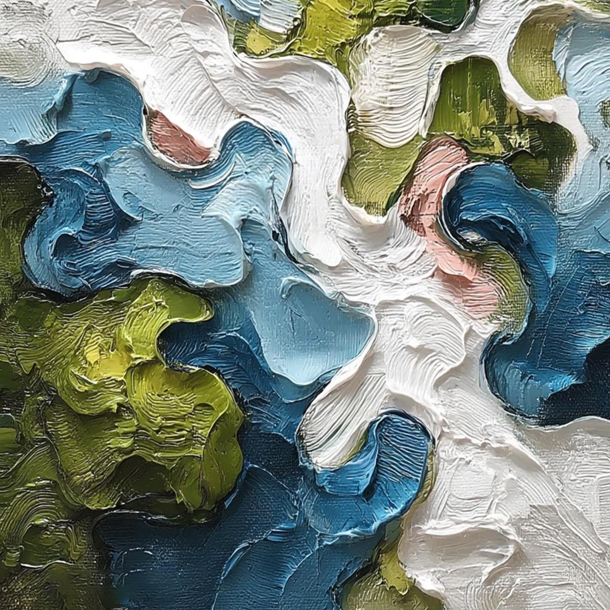 AERIALIS: Heavy Texture Abstract Landscape Oil Painting