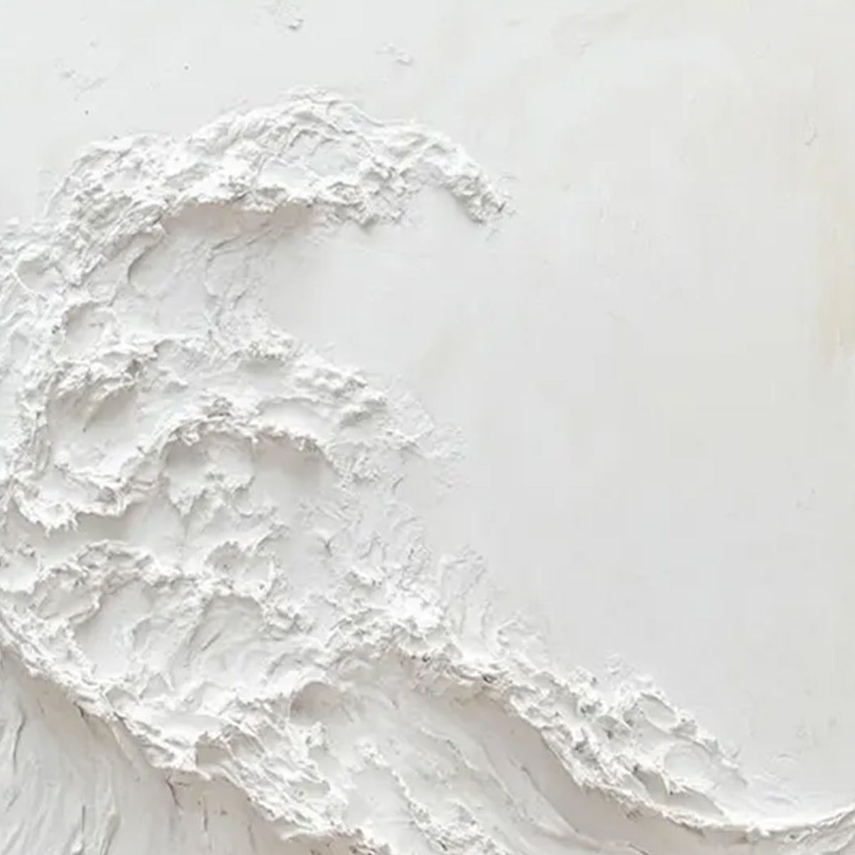 ALABASTER SWELL: Minimalist Textured Coastal Oil Painting