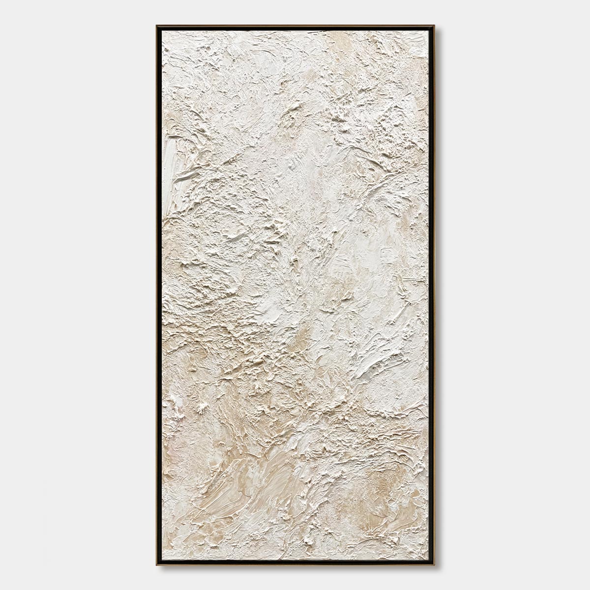ALABASTER VEIL: Textured Wabi Sabi Minimalist Painting
