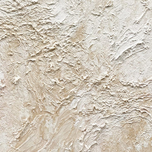 ALABASTER VEIL: Textured Wabi Sabi Minimalist Painting