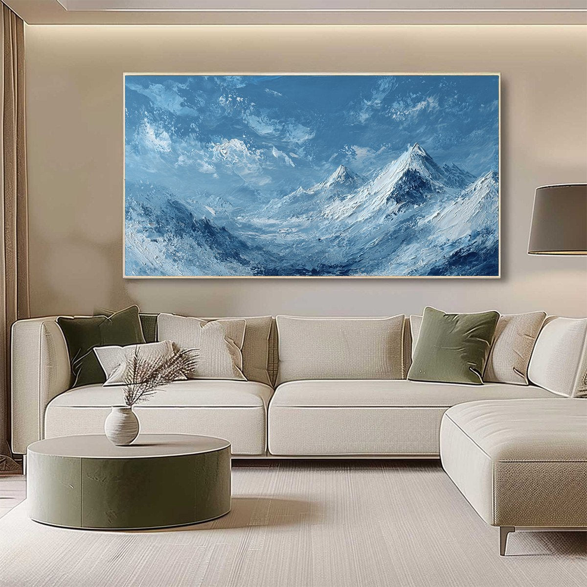 ALPINE ECHO: Textured Impasto Mountain Landscape Painting