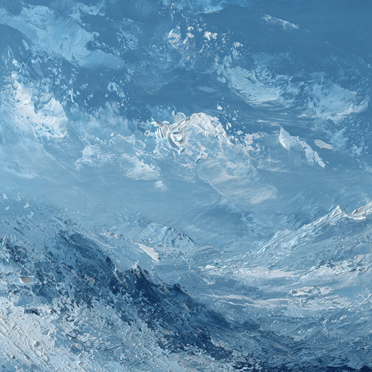 ALPINE ECHO: Textured Impasto Mountain Landscape Painting