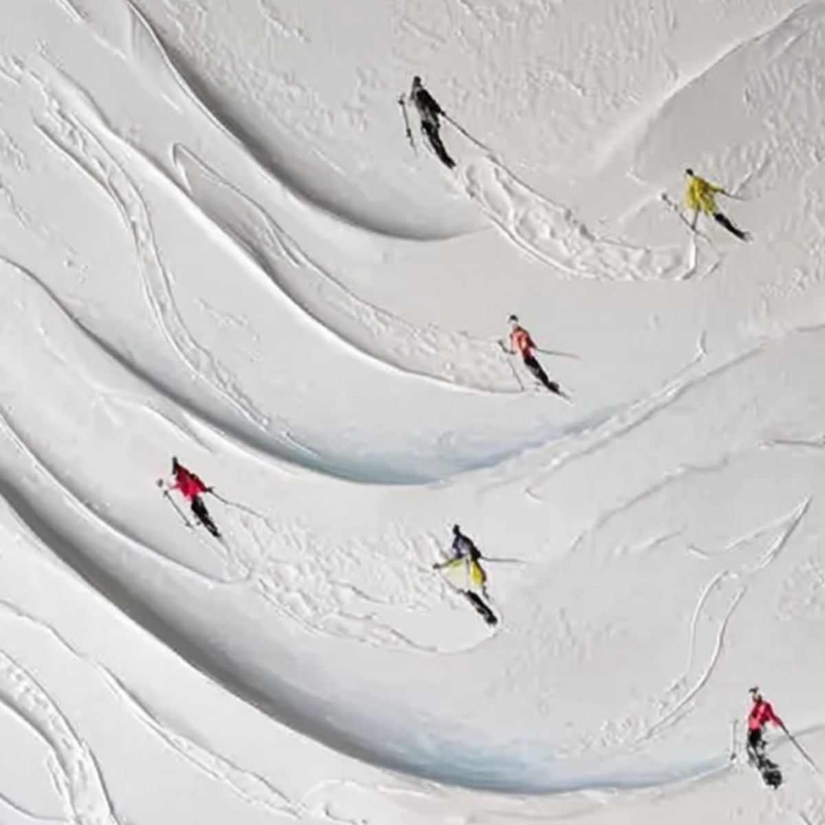 ALPINE RUSH: Textured Impasto Skiing & Mountain Sports Painting