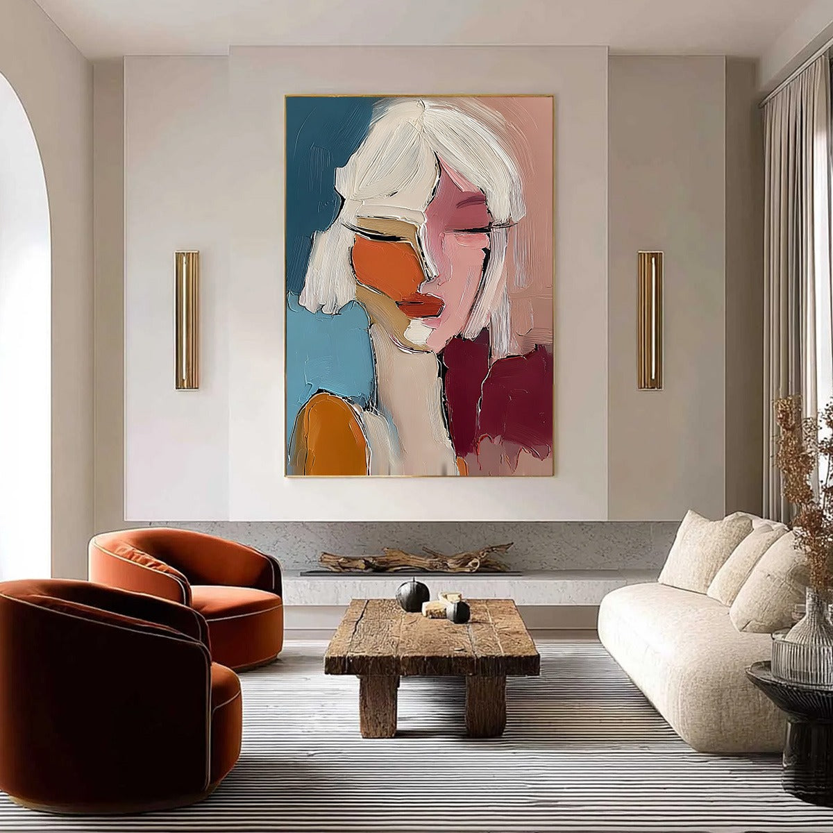 ALTER EGO: Textured Abstract Portrait Painting of a Woman