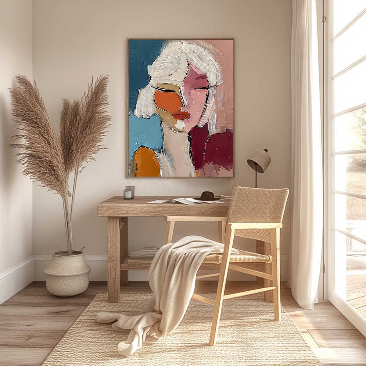 ALTER EGO: Textured Abstract Portrait Painting of a Woman