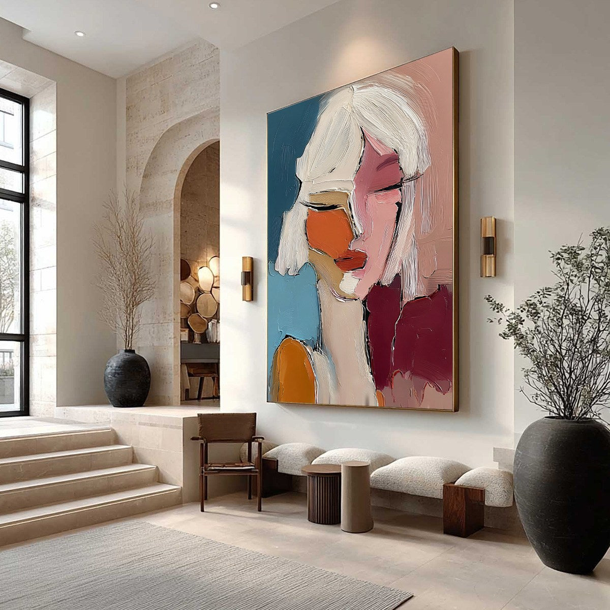 ALTER EGO: Textured Abstract Portrait Painting of a Woman