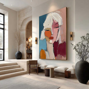 ALTER EGO: Textured Abstract Portrait Painting of a Woman