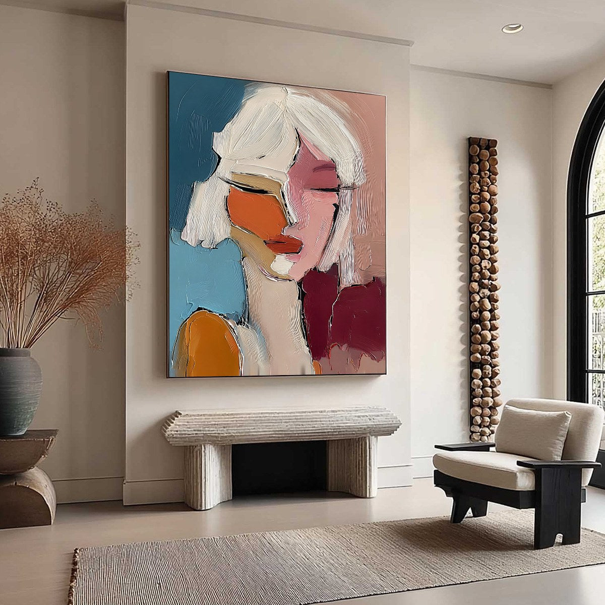 ALTER EGO: Textured Abstract Portrait Painting of a Woman