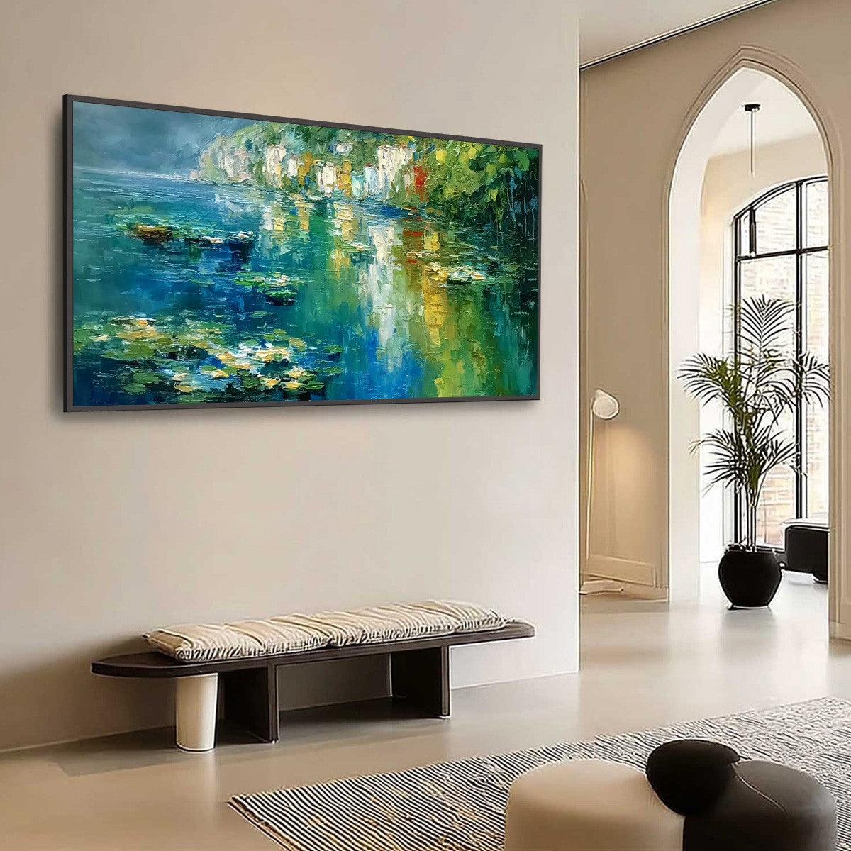 AMALFI REFLECTIONS: Textured Impasto Painting of Italian Coast Reflections