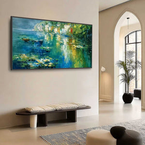 AMALFI REFLECTIONS: Textured Impasto Painting of Italian Coast Reflections
