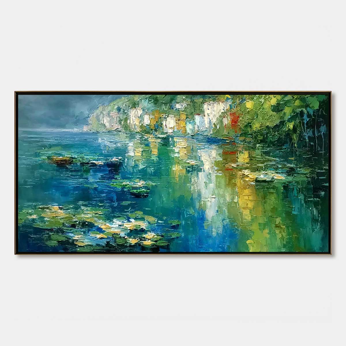 AMALFI REFLECTIONS: Textured Impasto Painting of Italian Coast Reflections