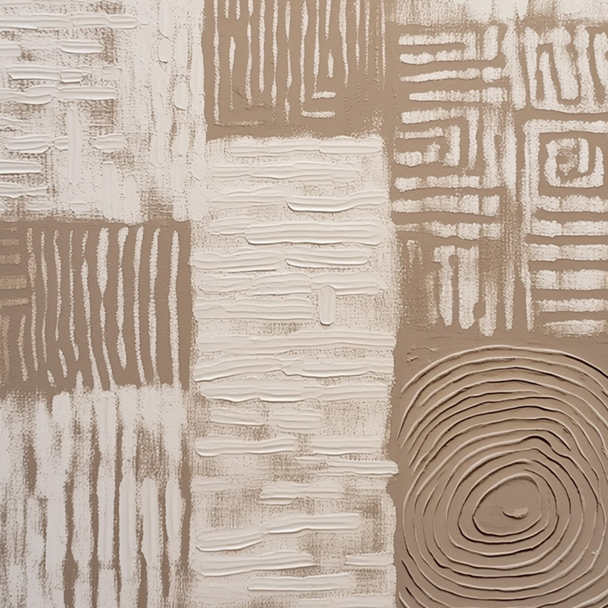 ANCIENT ECHOES: Textured Wabi Sabi Abstract Painting in Neutral Tones