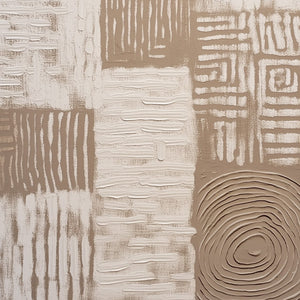 ANCIENT ECHOES: Textured Wabi Sabi Abstract Painting in Neutral Tones