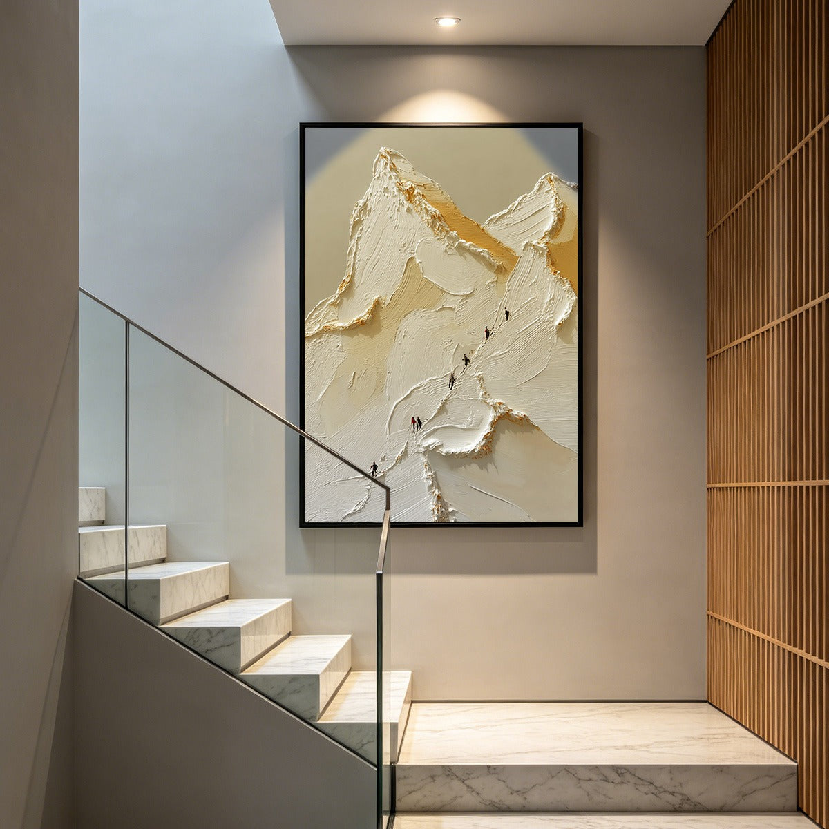 APEX: Textured Impasto Painting of a Mountain Ascent