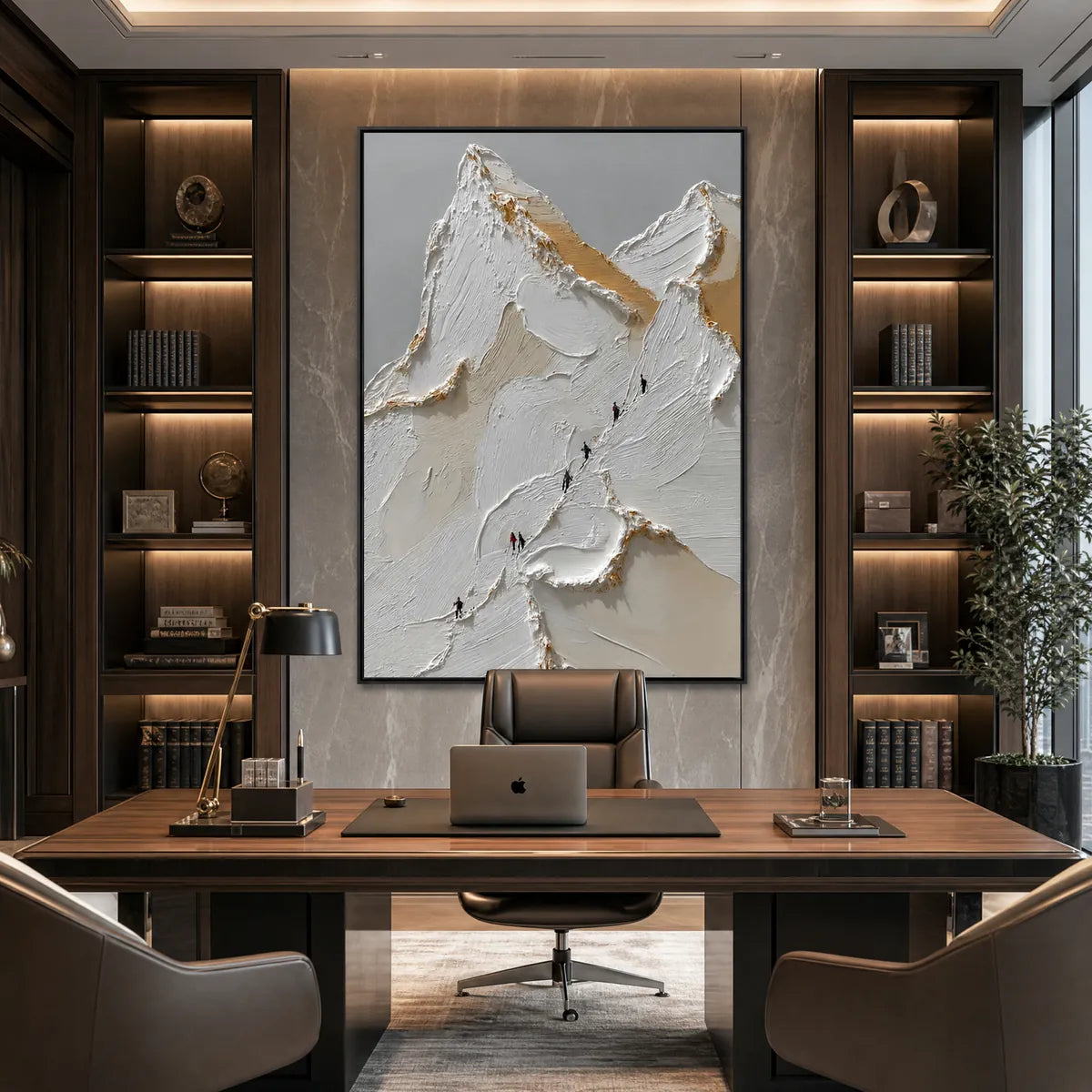 APEX: Textured Impasto Painting of a Mountain Ascent