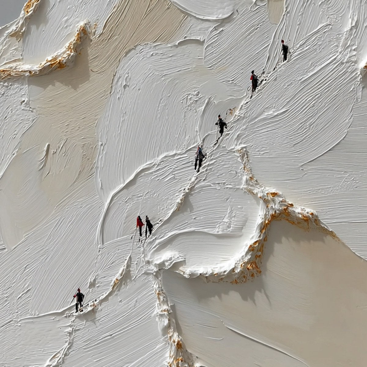 APEX: Textured Impasto Painting of a Mountain Ascent