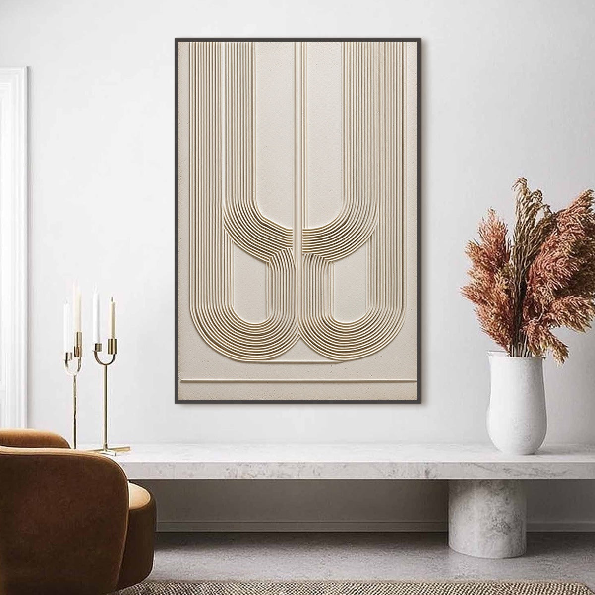 ARCADE: Textured Minimalist Architectural Abstract Painting