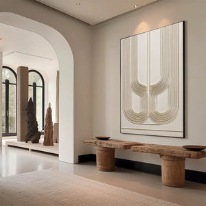 ARCADE: Textured Minimalist Architectural Abstract Painting