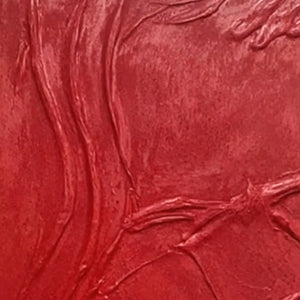Bold red impasto abstract handmade original wall art texture