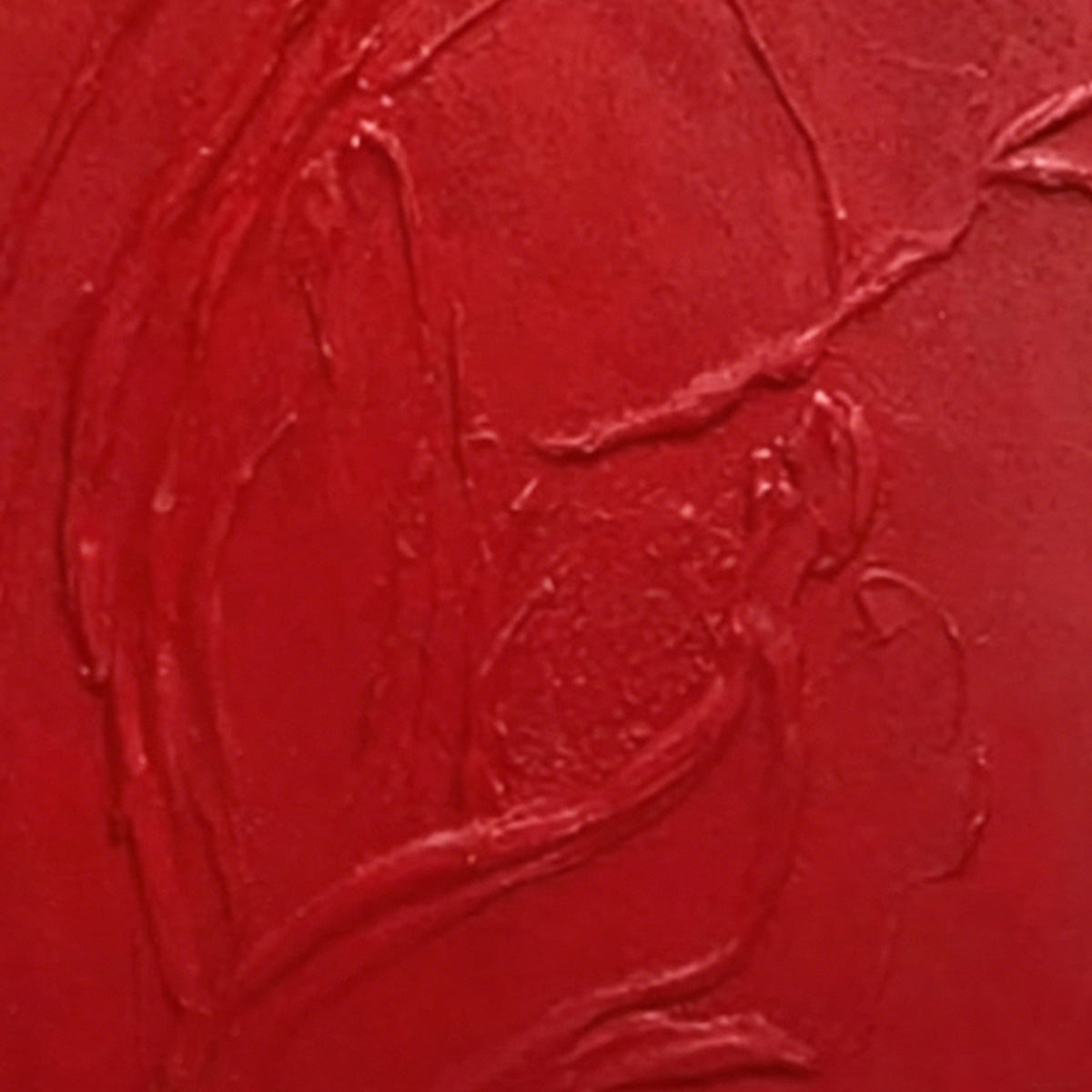 ARDOR: Bold Red Textured Abstract Impasto Wall Art
