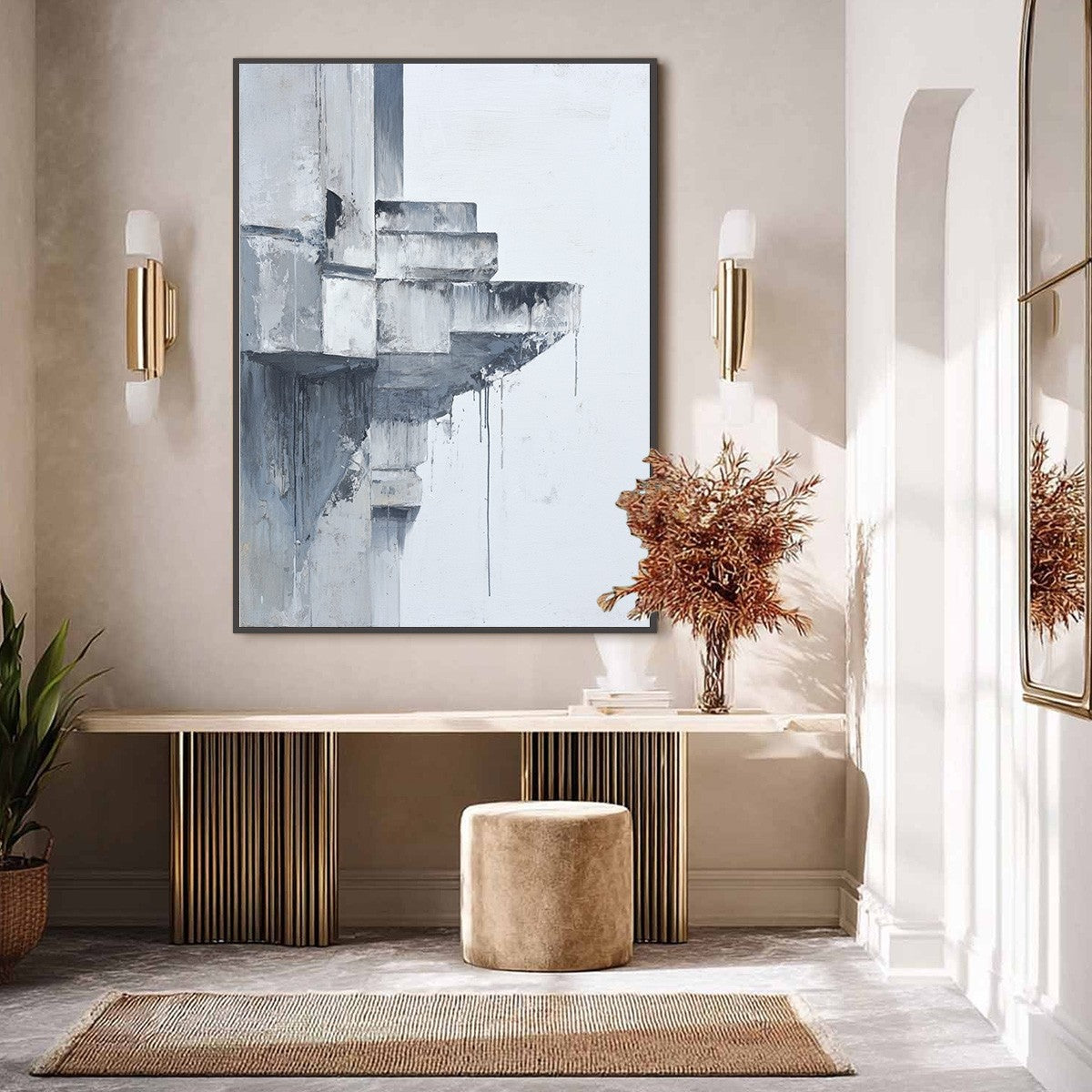 ASCENT: Minimalist Architectural Abstract Painting