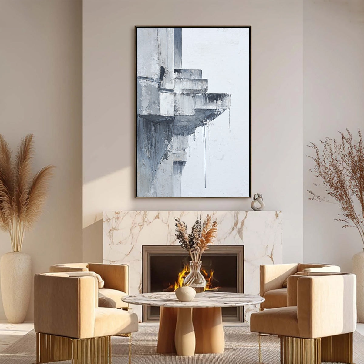 ASCENT: Minimalist Architectural Abstract Painting