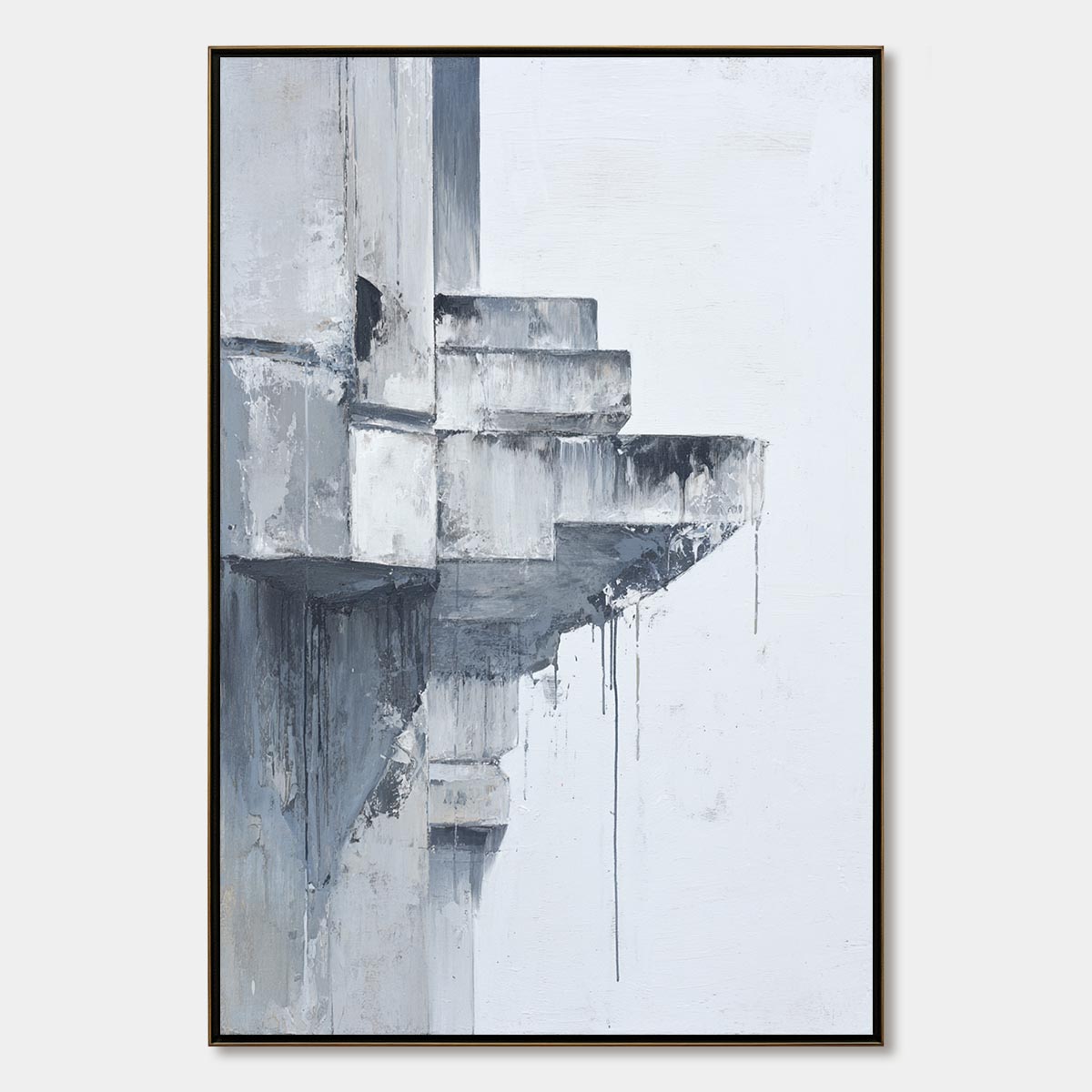 Ascent | Minimalist Architectural Abstract Oil Painting