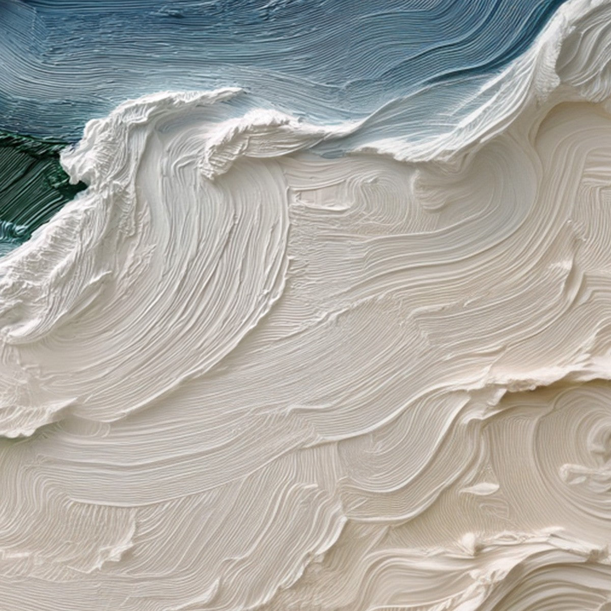 ATLANTIC SWELL: Heavily Textured Abstract Seascape Painting for Coastal Decor