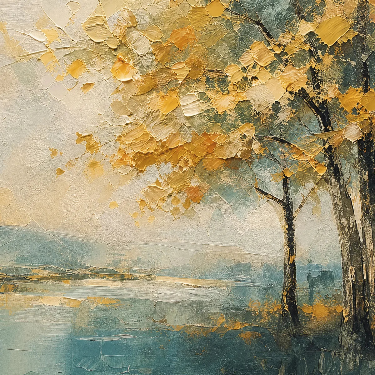 AUTUMN WHISPER: Soft Autumn Tree Landscape