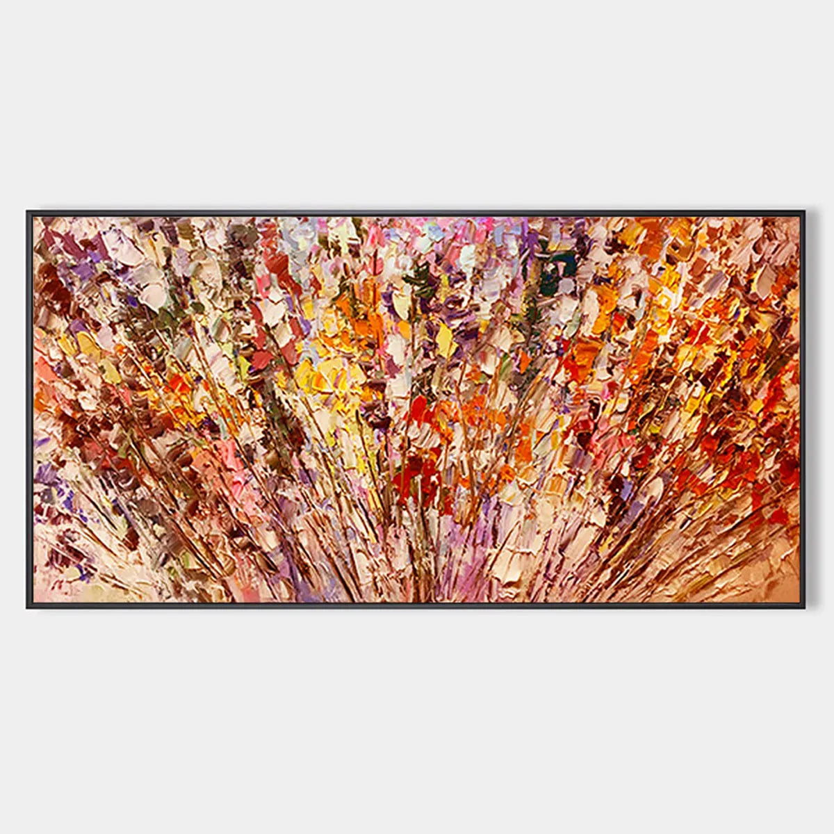 Impasto Floral Oil Painting in Warm Autumn Hues