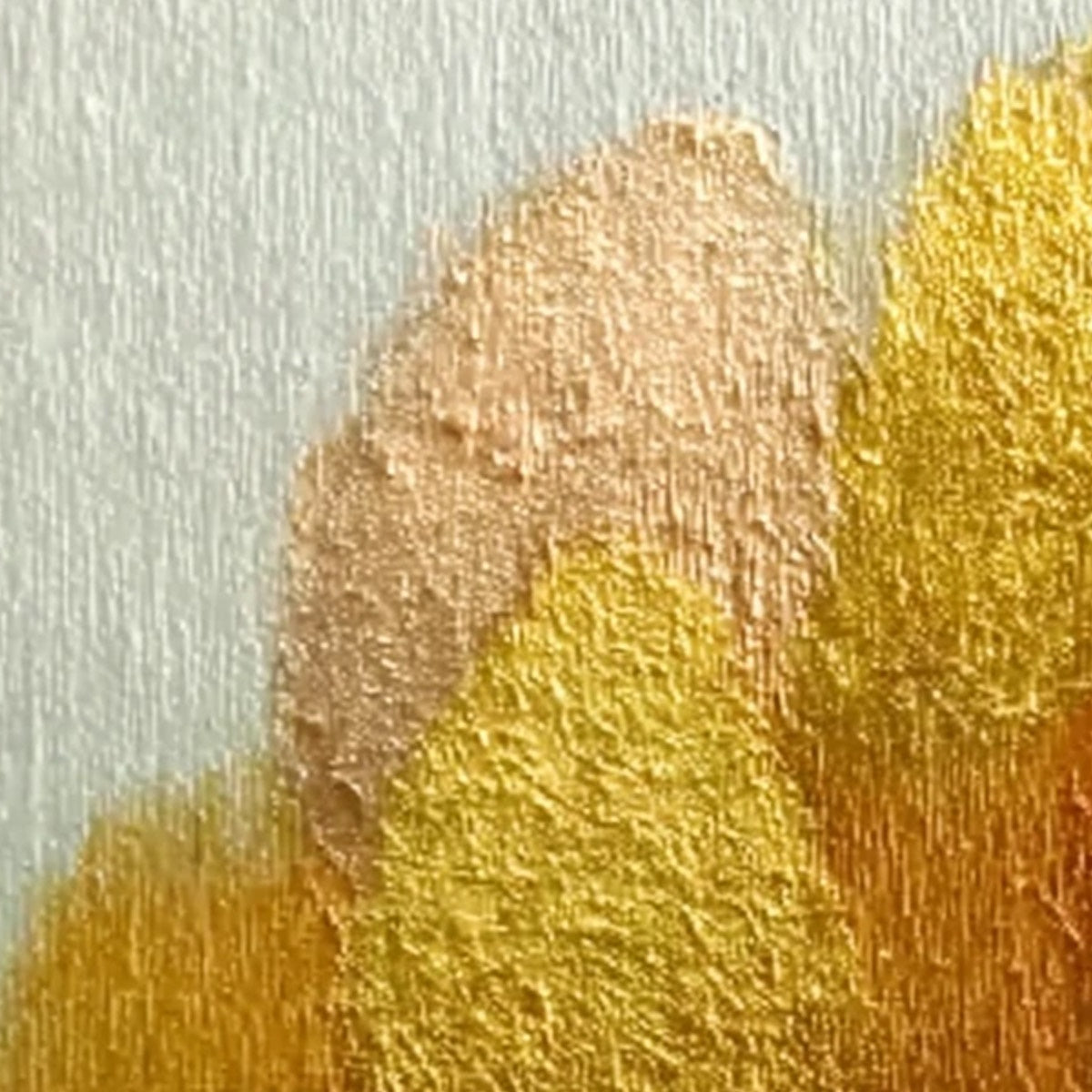 AUTUMN'S TREASURE: Whimsical Textured Gold Leaf Cat Painting