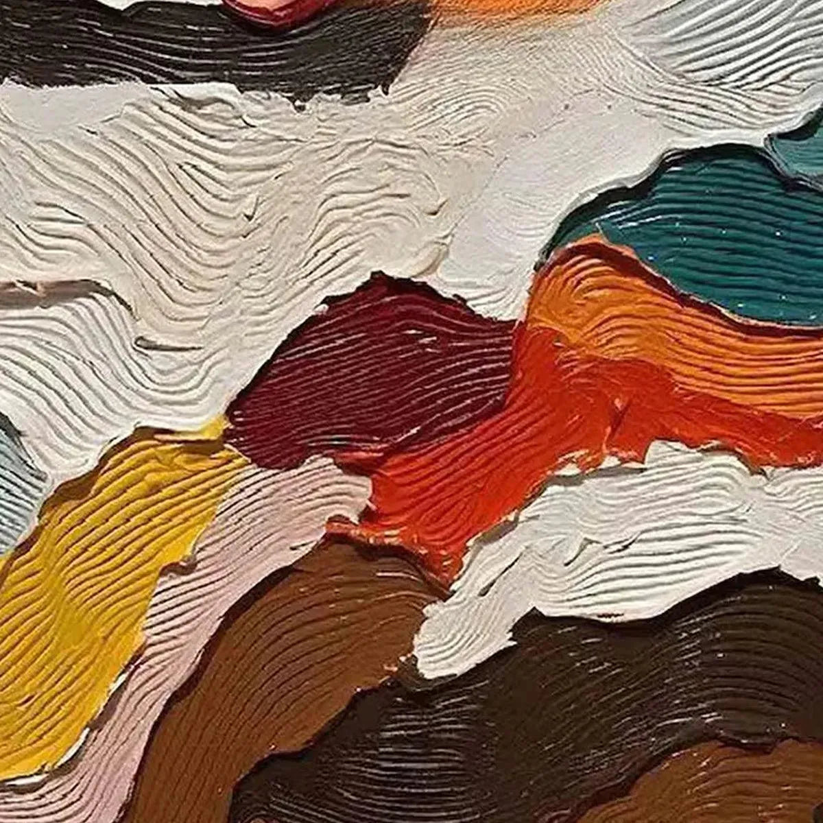 Abstract Landscape: Textured Abstract Painting | Colorful Landscape Wall Art | Vertical Canvas | Impasto Decor