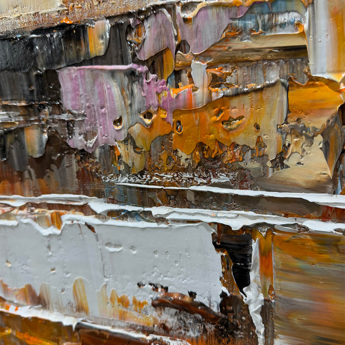 URBAN ABSTRACT: Beige Abstract Painting, Modern Wall Art, Textured Canvas, Vertical Artwork