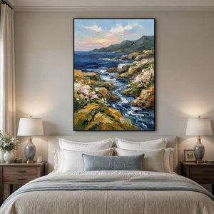 Valley Current in a refined bedroom with black frame