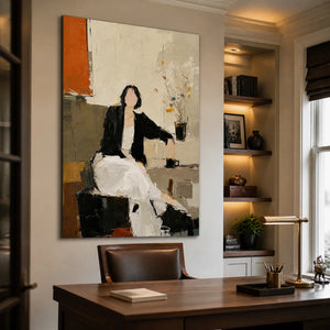 Quiet Interval in a refined office, frameless