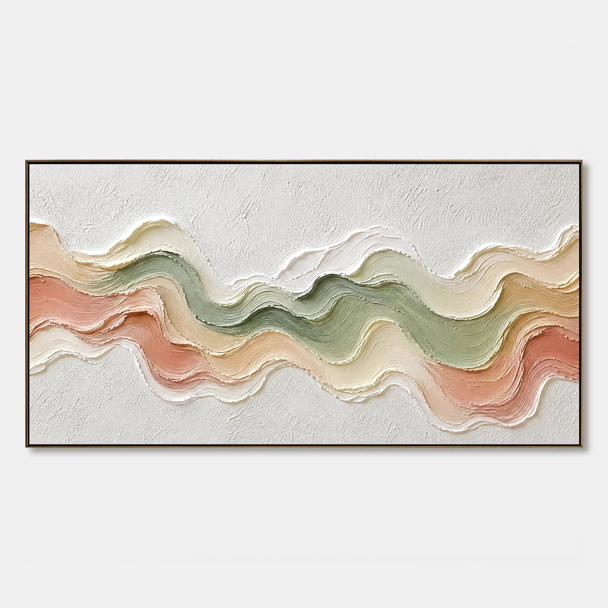 Pastel Tide Relief hand-painted artwork