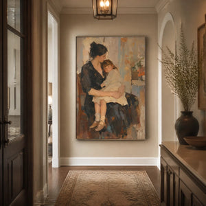 Held Close in a refined entry hall with silver frame