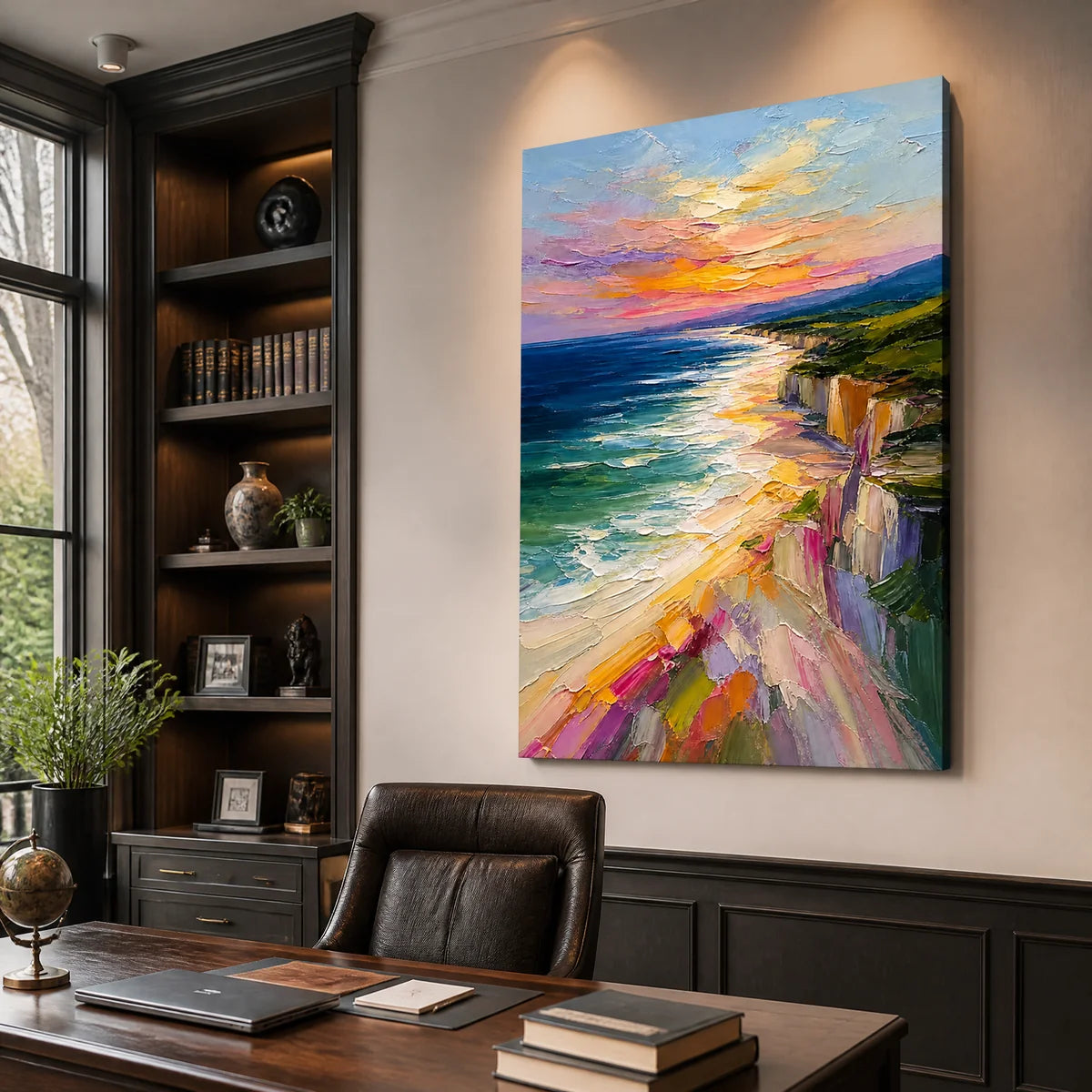 Prismatic Coast in a refined office, frameless