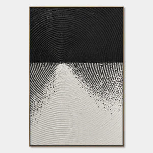 Monochrome Ascent hand-painted artwork