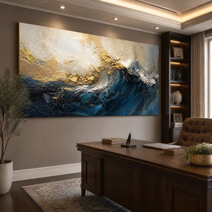 Gilded Deep in a refined office, frameless