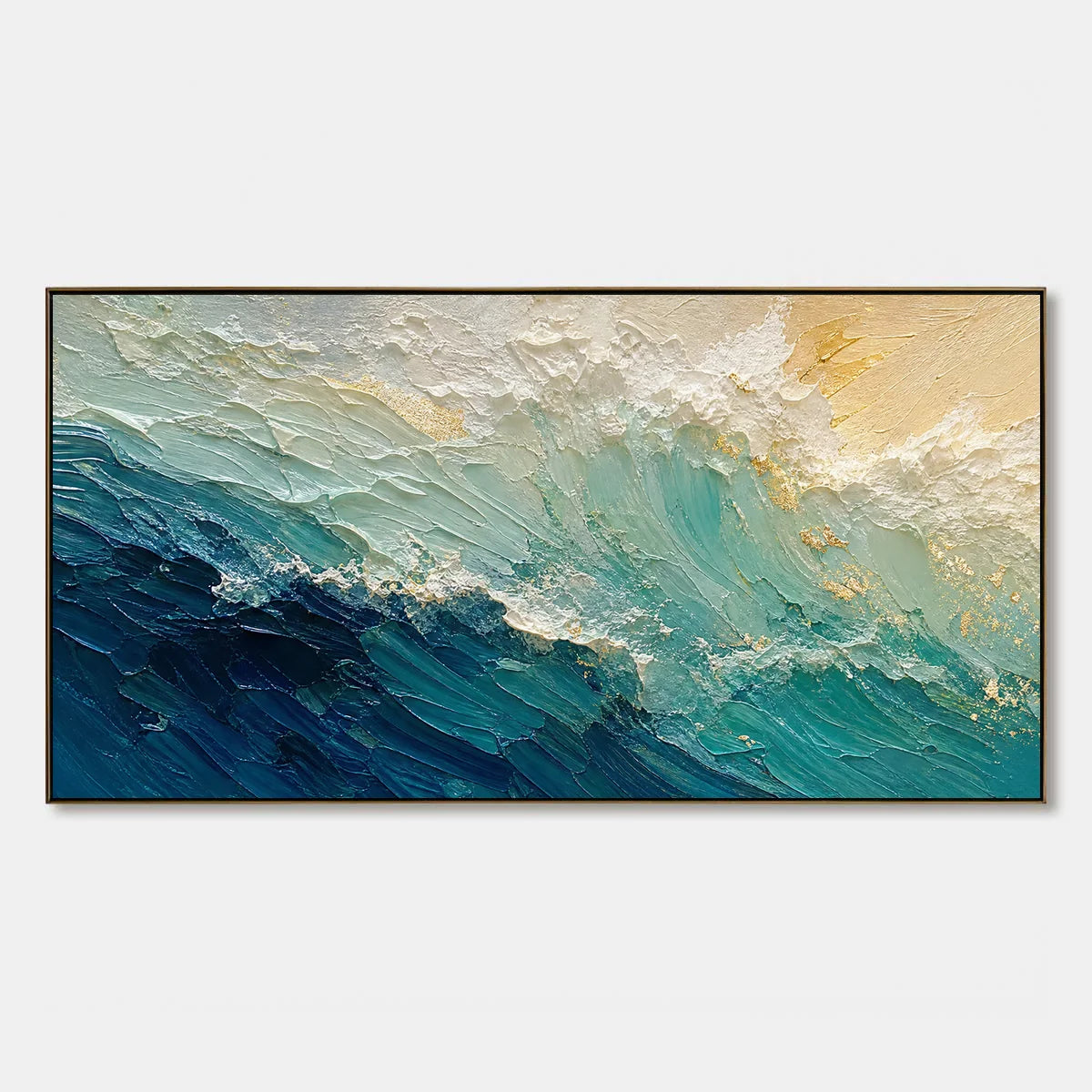Turquoise Surge hand-painted artwork