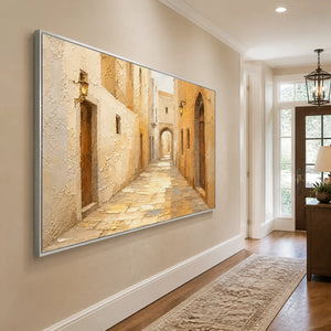 Amber Passage in a refined entry hall with silver frame