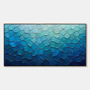 Azure Scale Field hand-painted artwork