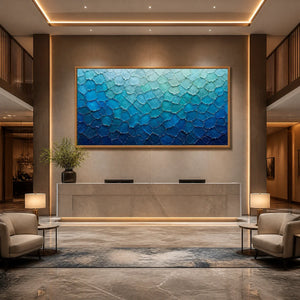 Azure Scale Field in a refined hotel interior with wood frame