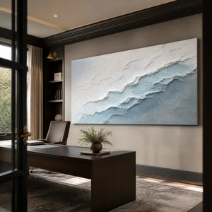 Frosted Horizon in a refined office, frameless