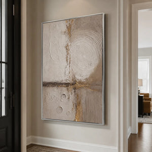 Gilded Divide in a refined entry hall with silver frame