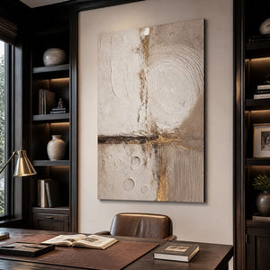Gilded Divide in a refined office, frameless