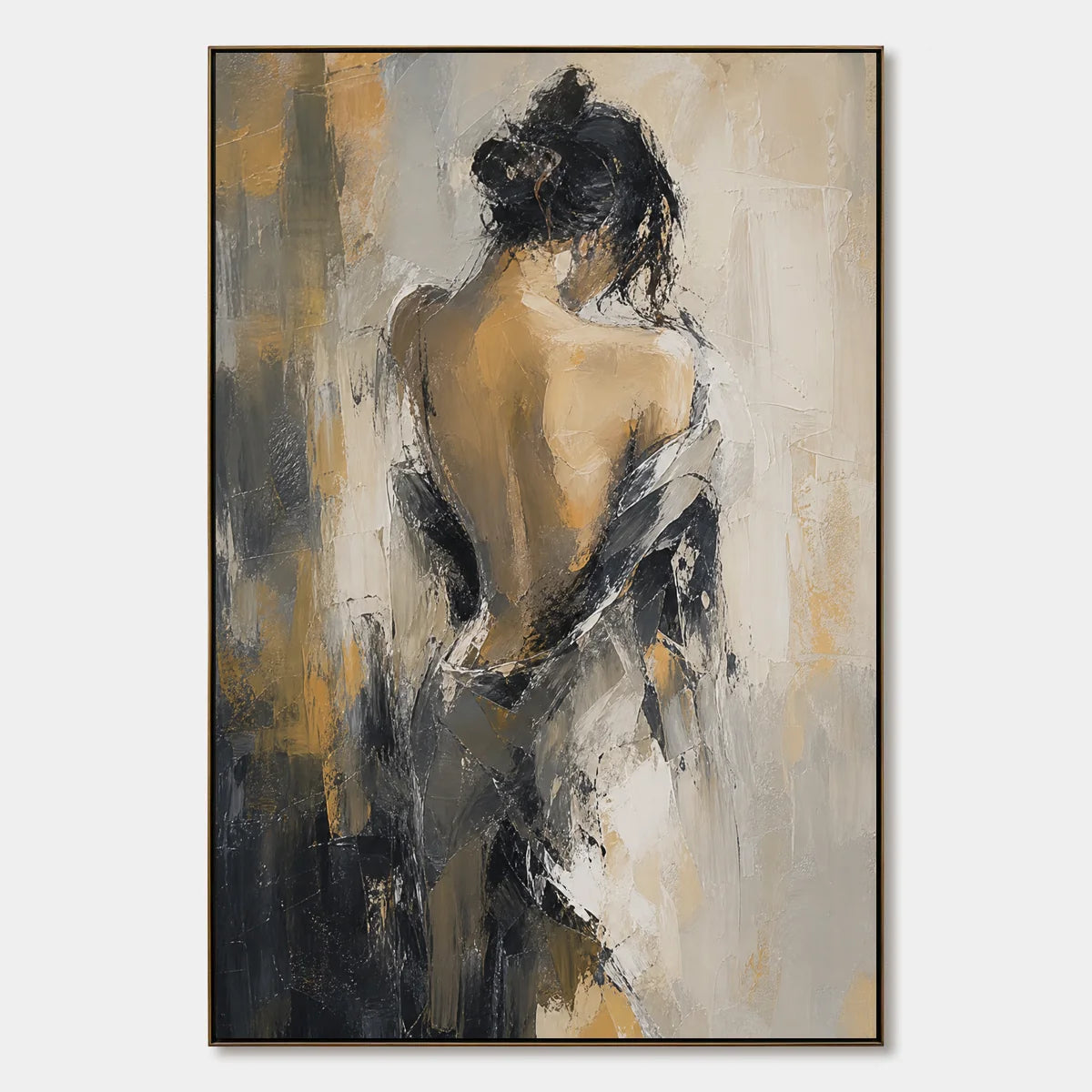 Veiled Figure hand-painted artwork