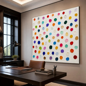 Confetti Constellation in a refined office, frameless